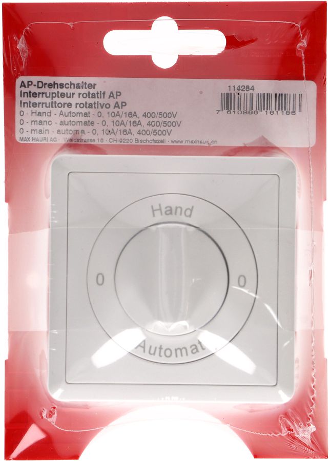 Drehschalter Schema 2/1L 0-Hand-0-Automat AP EdizioDue weiss