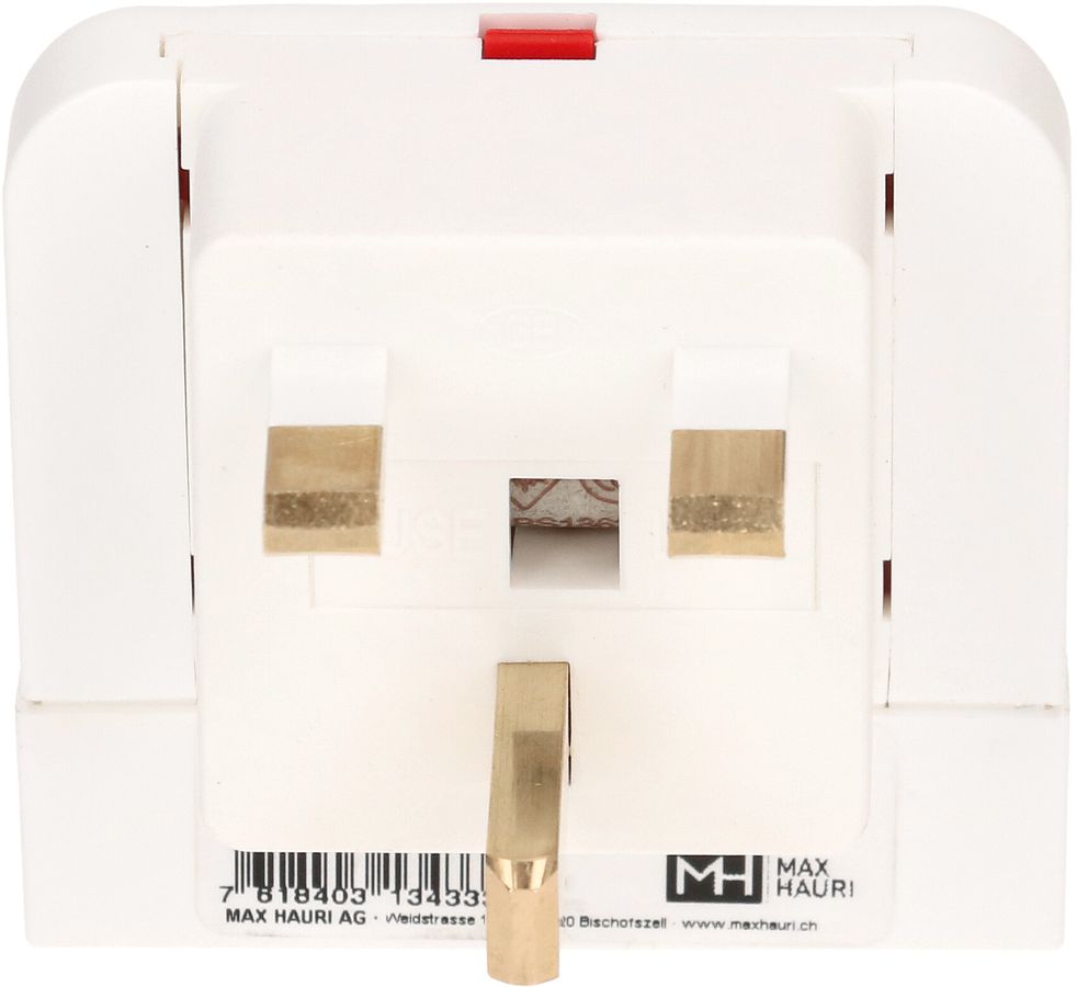 Reiseadapter Grossbritannien / Typ 13 3-polig weiss