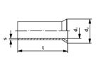 embout de câble non isolé étamé 25mm² x 18mm
