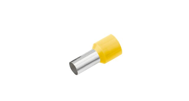 Cosse tubulaire à sertir isolée 1.0mm²/12mm jaune DIN 46228