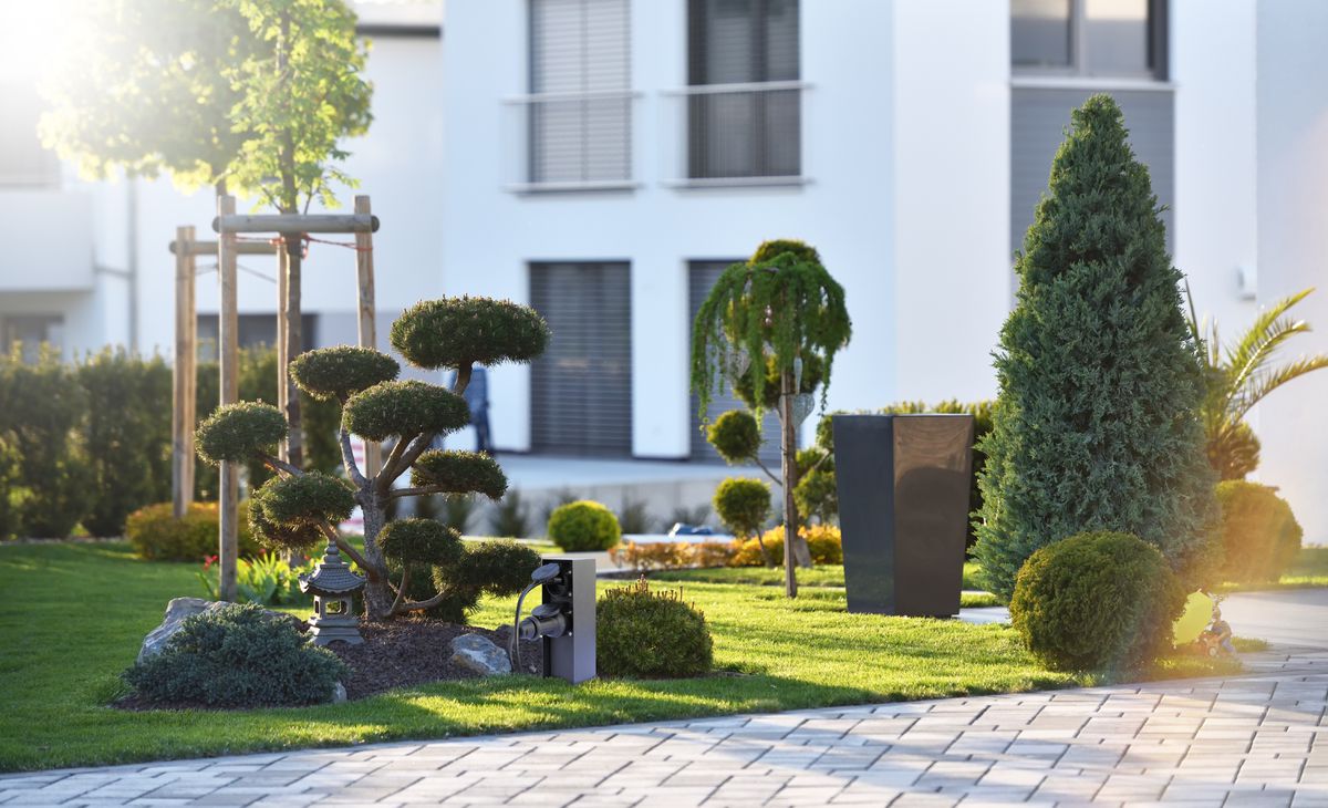 Gartensteckdosensäule 2x Typ 13 IP55 Stahl schwarz matt