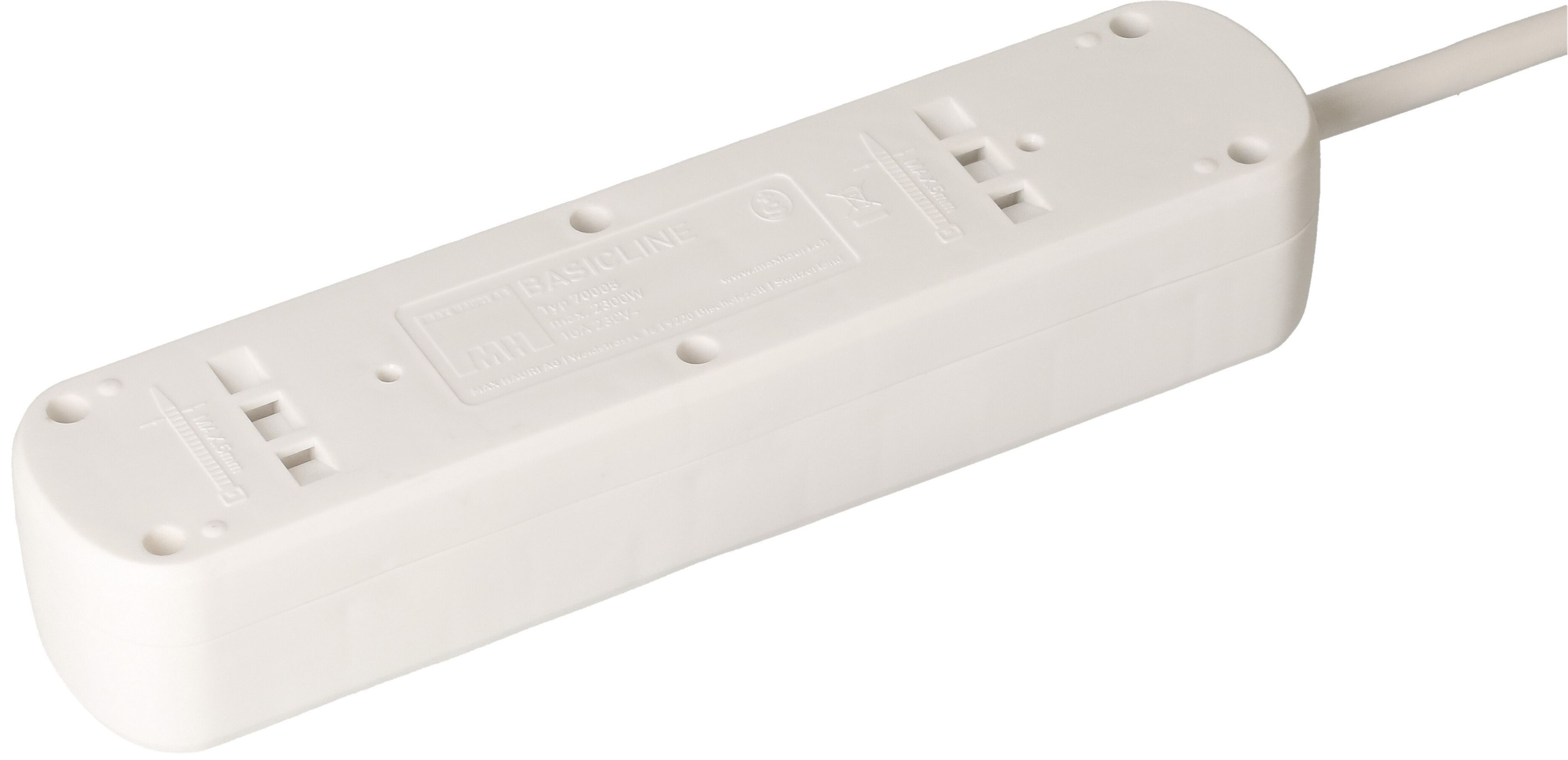 multipresa Basic Line 5x tipo 13 bianco interruttore 1.5m