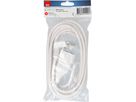TD-Verlängerung H05VV-F3G1.0 3m weiss BS Typ 12 / Typ 13