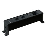 CUBO presa multipla nero 2x tipo 13 1x USB-A/C 1x modulo vuoto