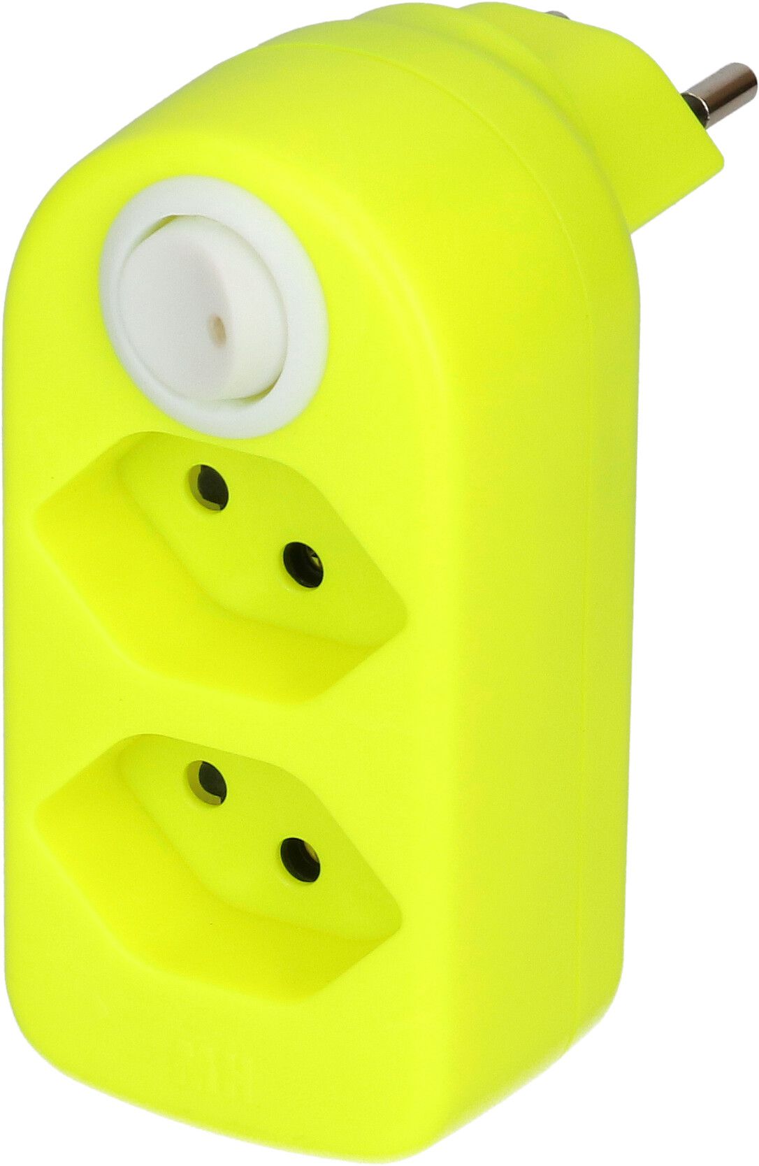 Adaptor 2x type 13 turnable switch fluo-yellow