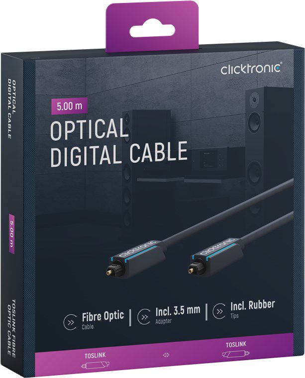 câble opto digital fiche Toslink 5m