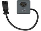 presa aggiuntiva per mobili 1x tipo 13 USB A+C ant 0.5m AC166