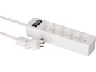 multiprise Safety Line 5x type 13 BS blanc interrupteur 2m cli.