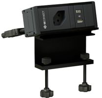 CUBO T Steckdoseneinheit schwarz 1x Typ 13 1x USB-A/C