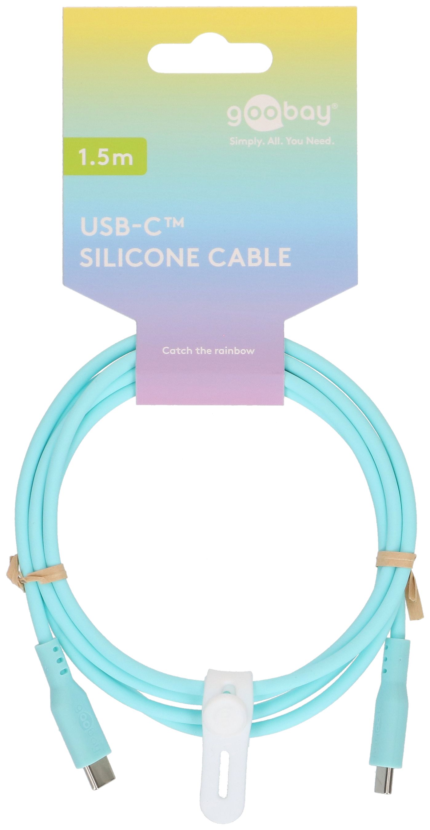 Ladekabel USB-C Silikon 1.5m türkis