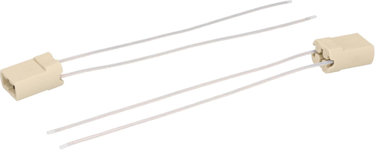 G9-Fassung Keramik PTFE Litze 140mm / 2 Stück