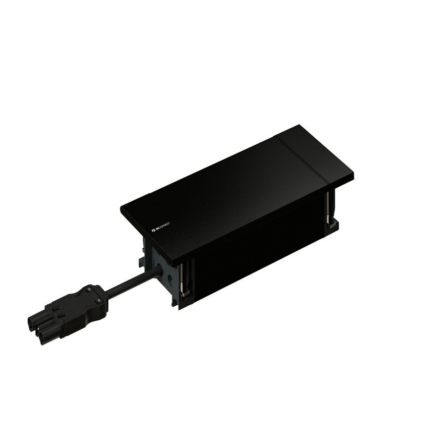 NEXO Steckdoseneinheit schwarz 2x Typ 13 1x USB-A/C