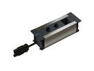 INTRO2.0 bloc multiprise anodisé 2x type 13 1x module vide