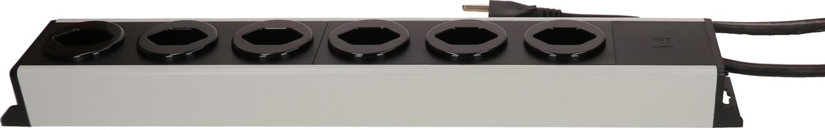 Steckdosenleiste Power Line 6x Typ 23 grau/schwarz 3.0m
