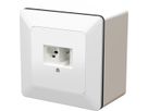 Netzwerkdose 1x TT83 / 1x RJ45 8-polig AP priamos weiss