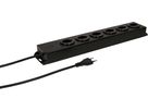 Steckdosenleiste Power Line 6x Typ 13 schwarz/schwarz 1.5m