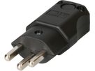 Stecker Typ 23 gewinkelt 3-polig schwarz