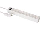 Steckdosenleiste Safety Line 9x Typ 13 BS weiss Schalter 2m cli.