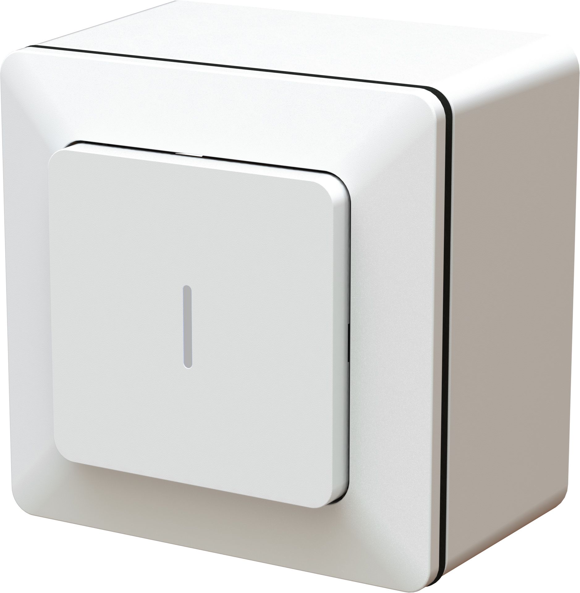 Surface-type wall switch schema 3 priamos white