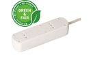 Steckdosenleiste Basic Line 4x Typ 13 ws Schalter 1.5m Green+Fair