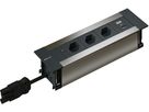 INTRO2.0 Steckdoseneinheit eloxiert 3x Typ 13 1x USB-A/C