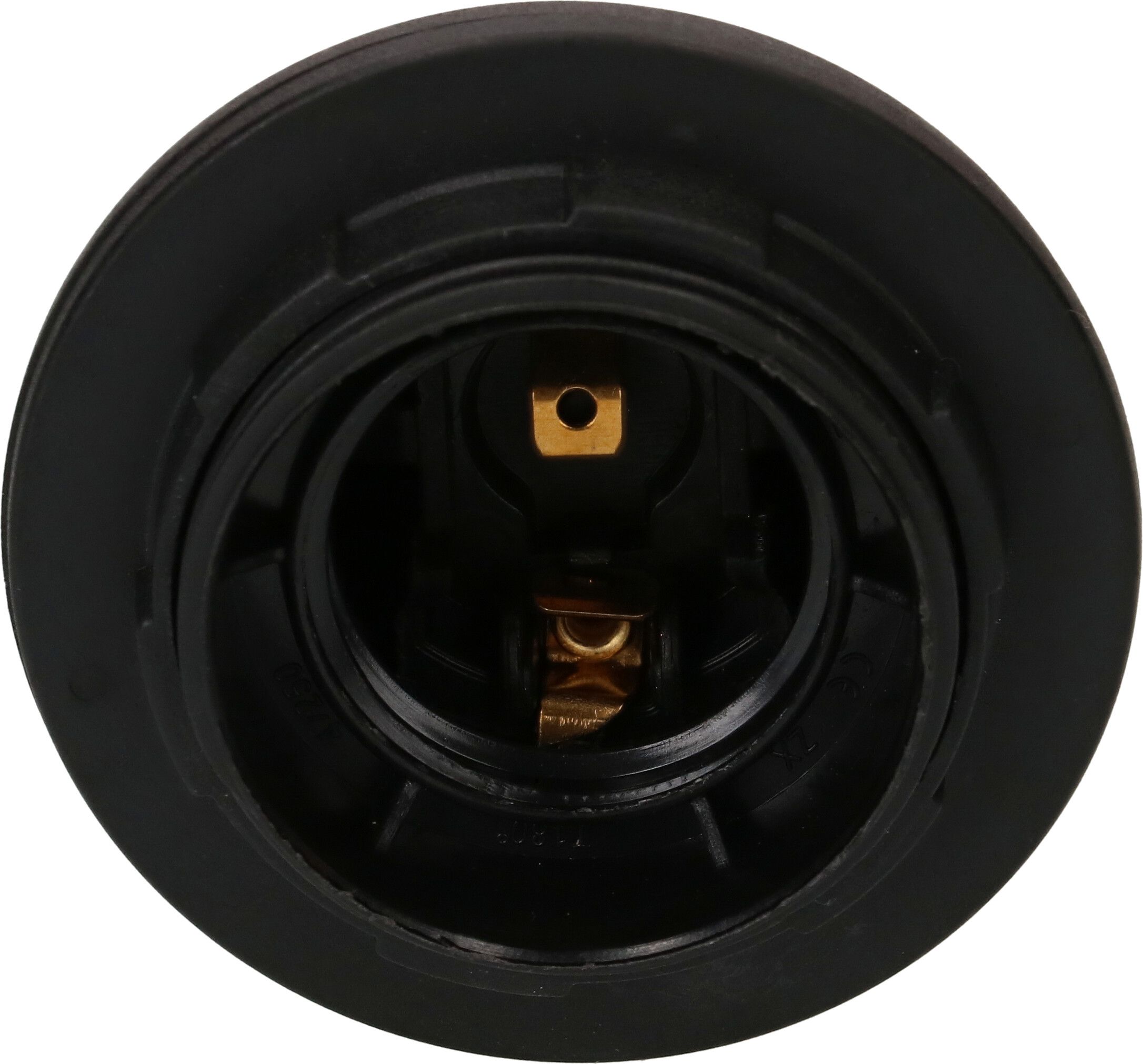 E27-Fassung Schraubmantel mit 2 Ringen M10x1 schwarz