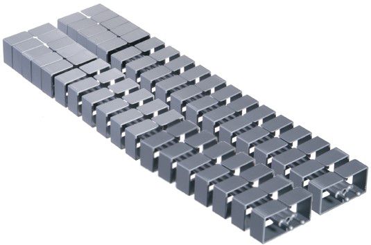 serpentine de câble Cube MX 1.17m argent RAL9006