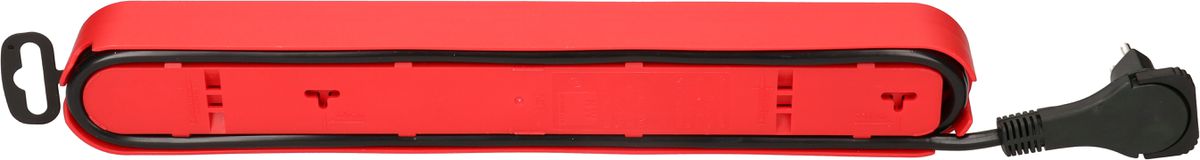 multipresa Design Line 6x tipo 13 rosso/nero interr. 2.2m piatto