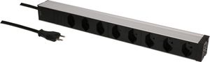 PDU 19" 8x Typ13 black 1HE, reconnectable cable