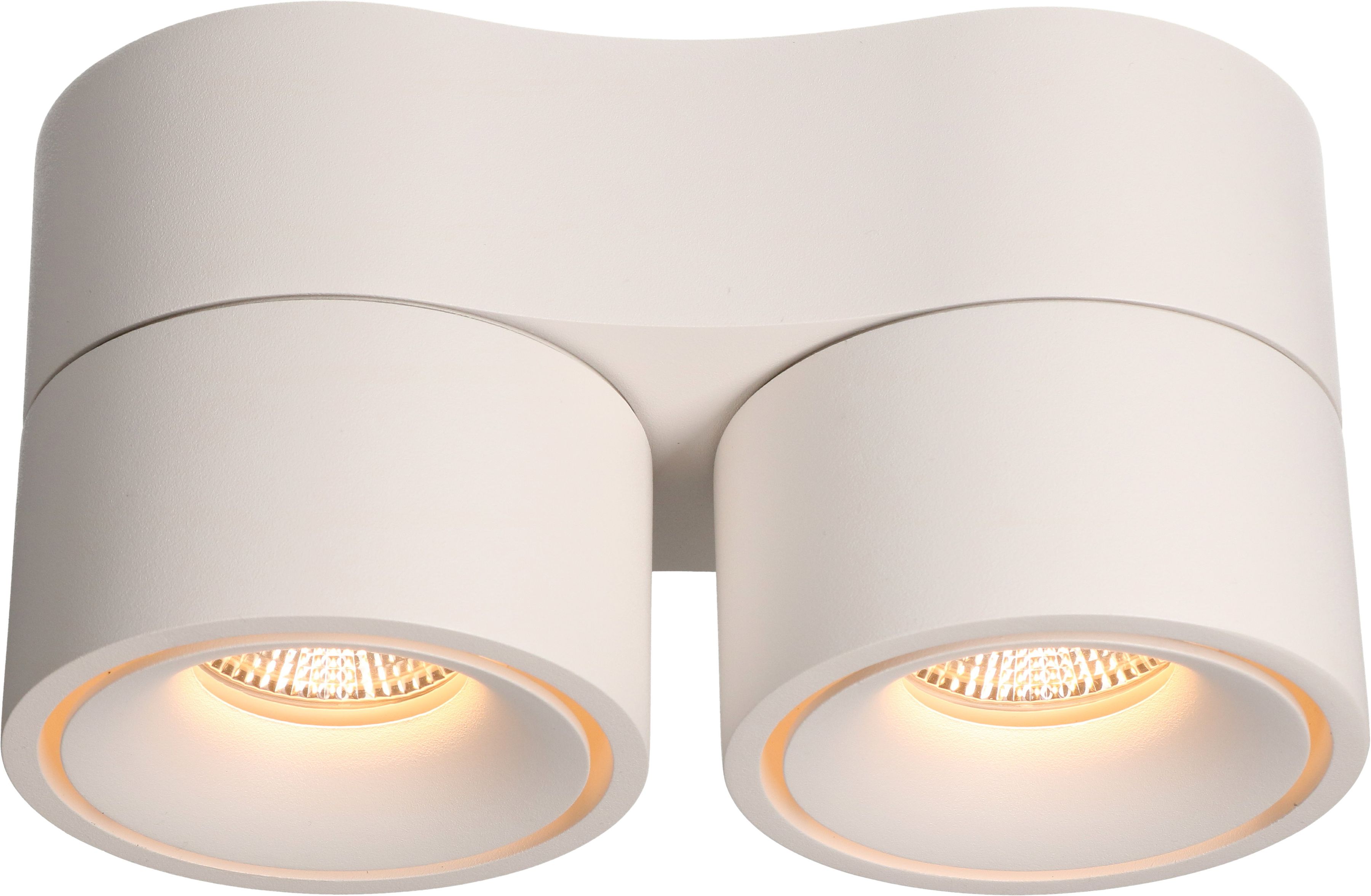 LED-Deckenspot DOUBLE SHINE matt weiss 3000K 2200lm 2x 36°
