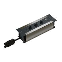 INTRO2.0 Steckdoseneinheit eloxiert 3x Typ 13 1x USB-A/C