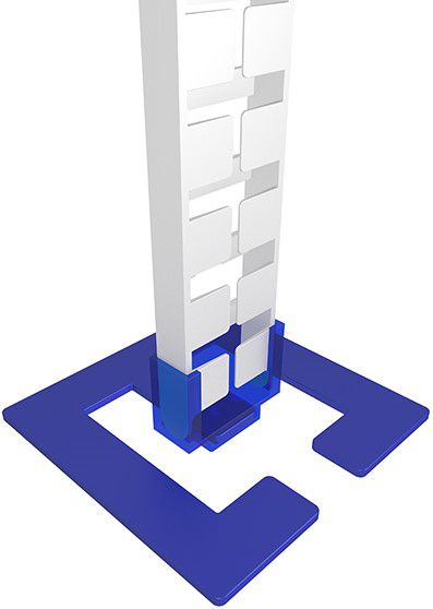 Bodenplatte Easy-Floor-Qube weiss RAL9003