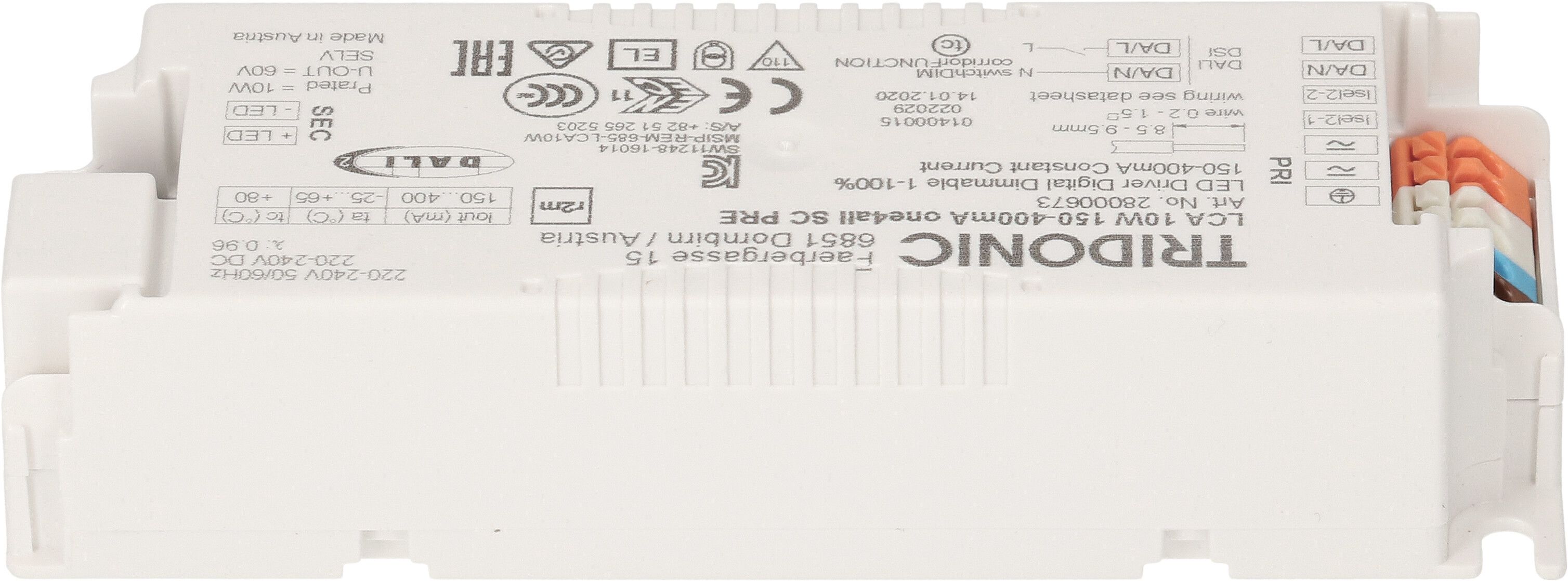 LED-Konstantstromtreiber DALI 150–400mA LCA one4all SC PRE