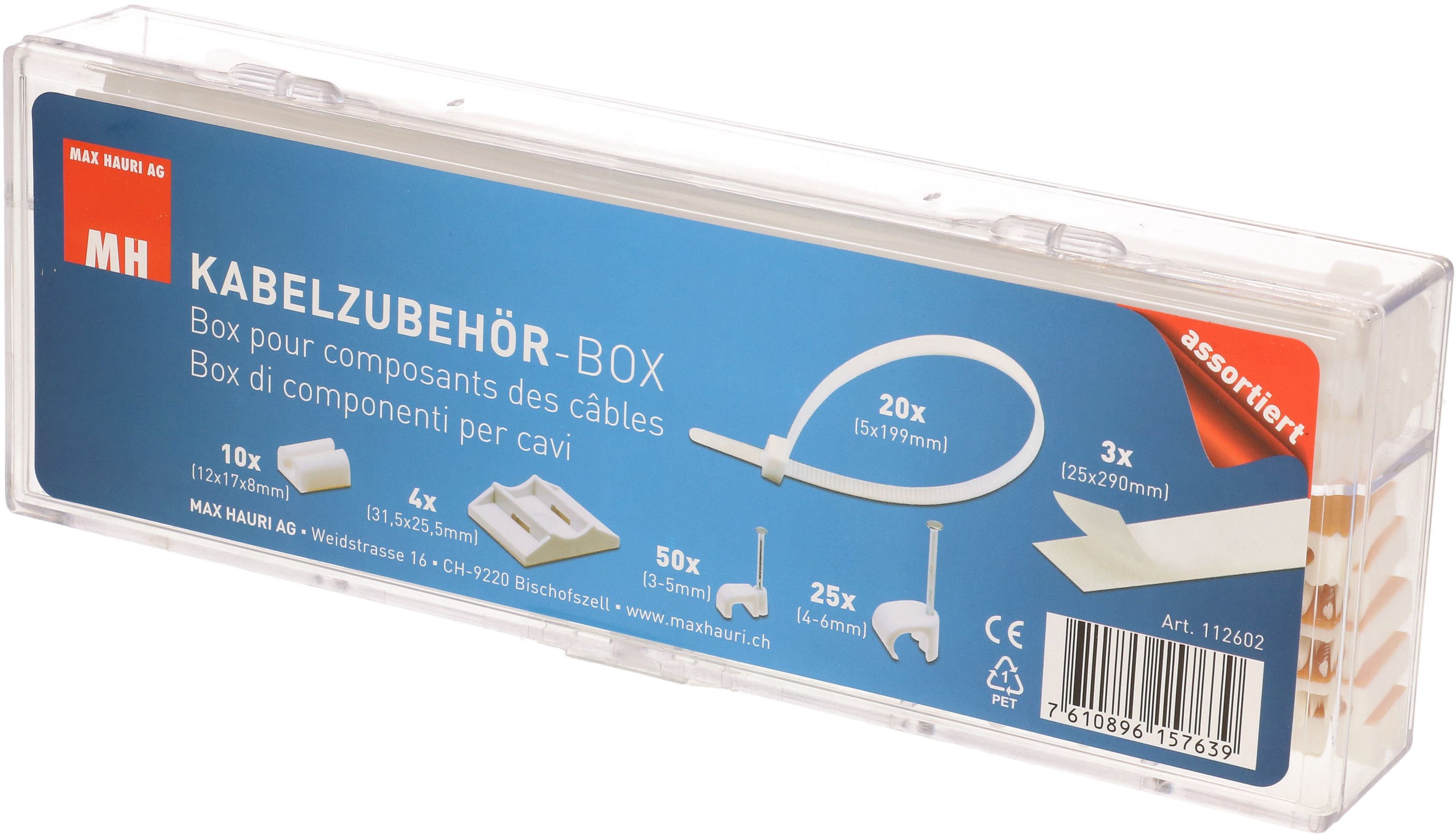 Kabel-Zubehör-Box transparent