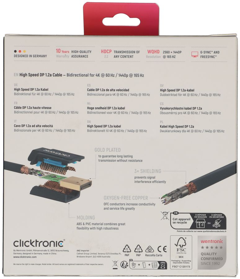 cavo DisplayPort 5m