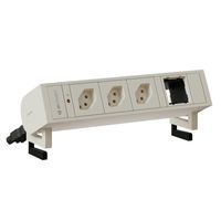 SUPRA bloc multiprise blanc 3x type 13 1x module vide