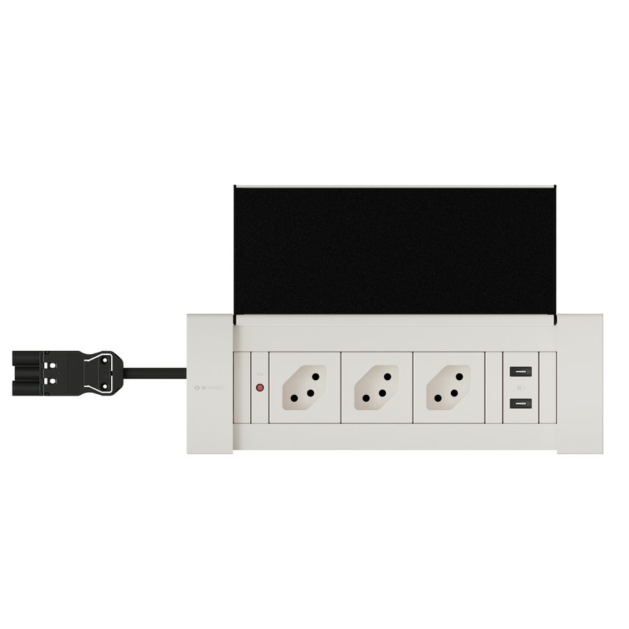 NEXO Steckdoseneinheit weiss 3x Typ 13 1x USB-C/C