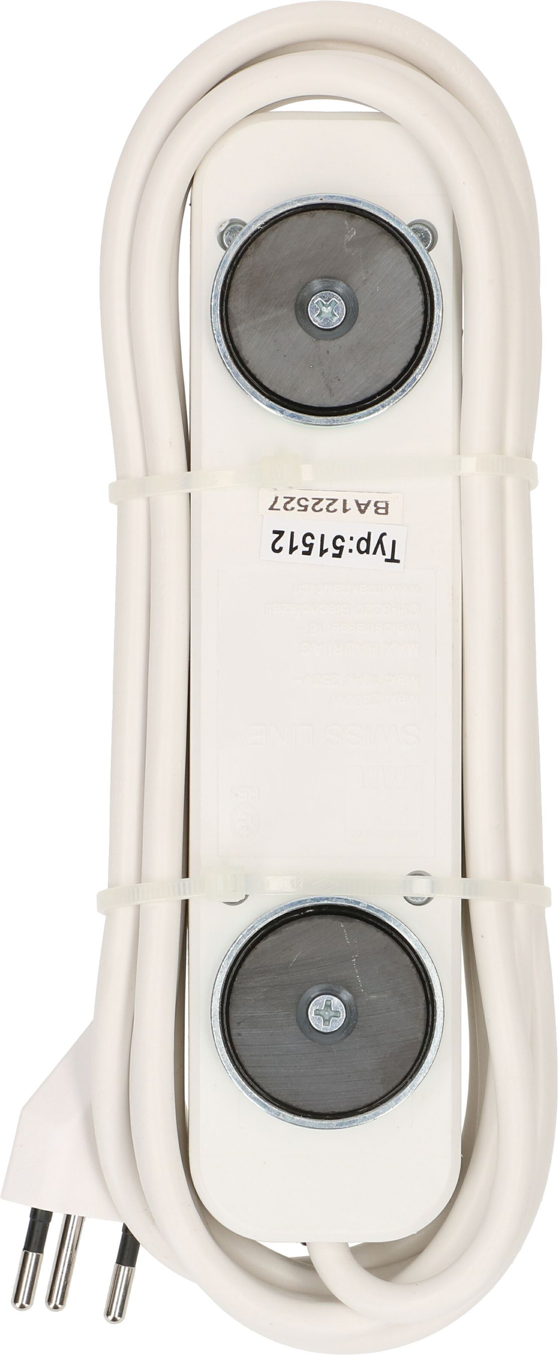 Steckdosenleiste Swiss Line 5x Typ 13 weiss Magnet
