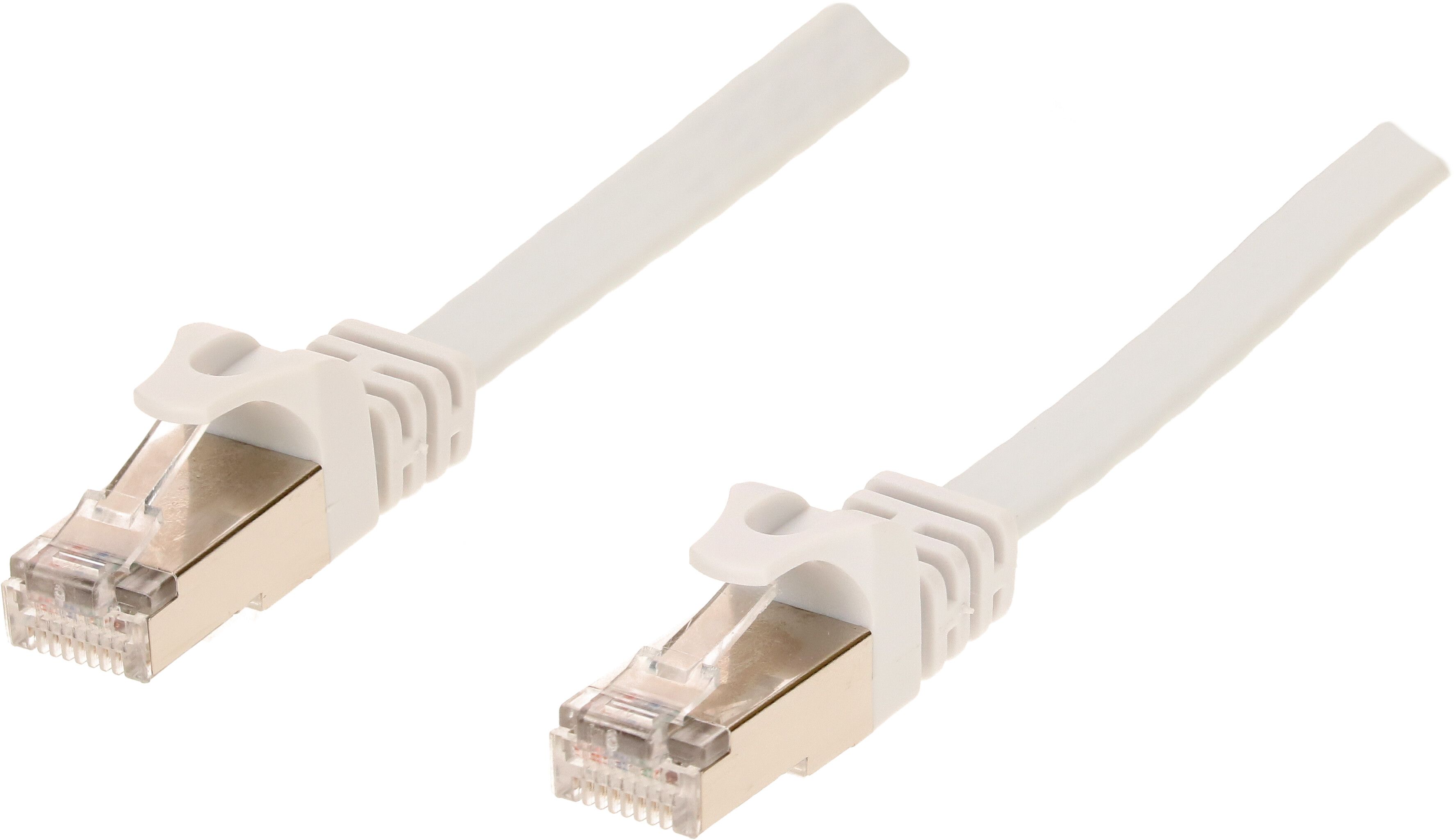Câble plat réseau Cat. 6 U/FTP 3m blanc