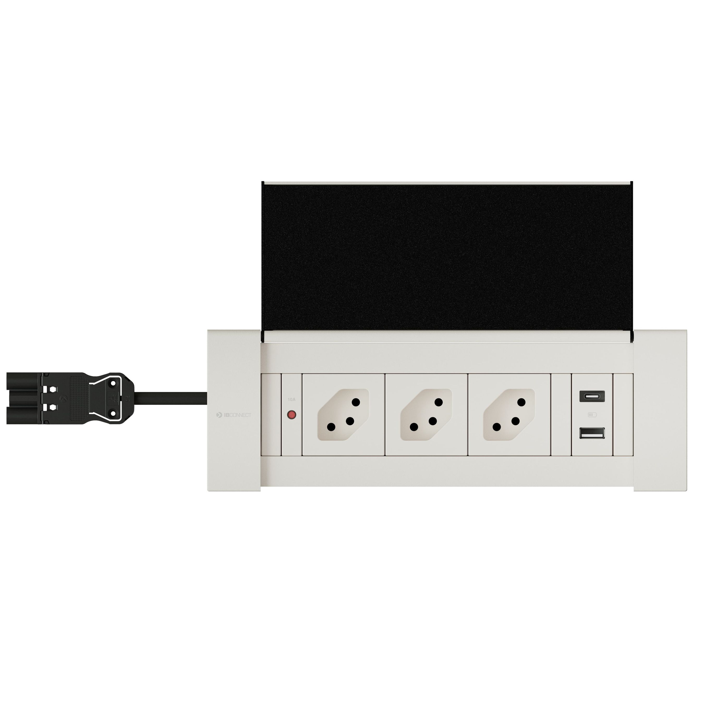 NEXO Steckdoseneinheit weiss 3x Typ 13 1x USB-A/C