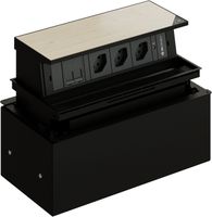 TOP Steckdoseneinheit schwarz 3x Typ 13 2x RJ45