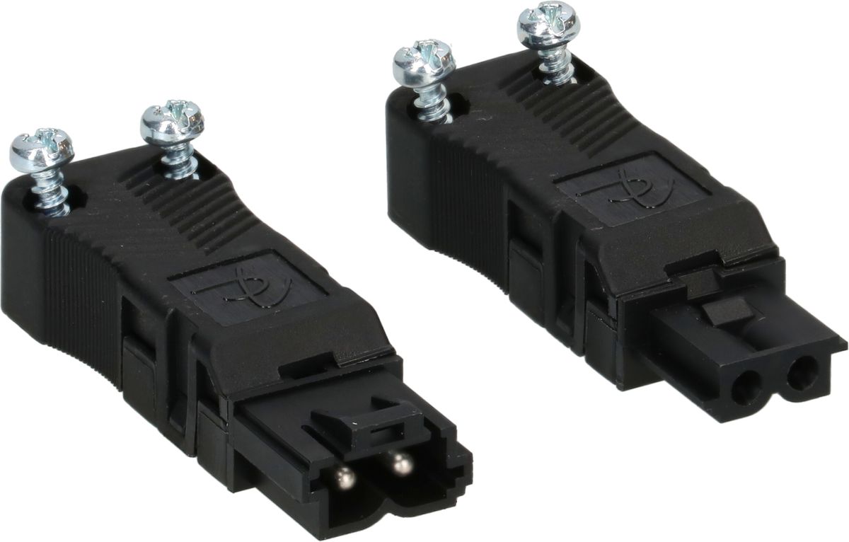 Stecker und Kupplung AC 164 flach 2-pol. 16A/250V IP20