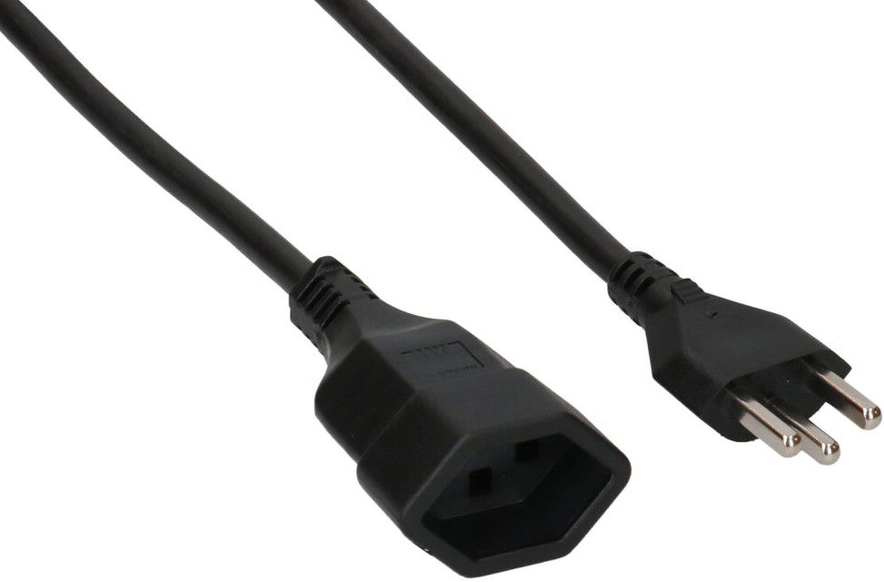 TD-Verlängerung H05VV-F3G1.5 2m schwarz Typ 23 / Typ 23