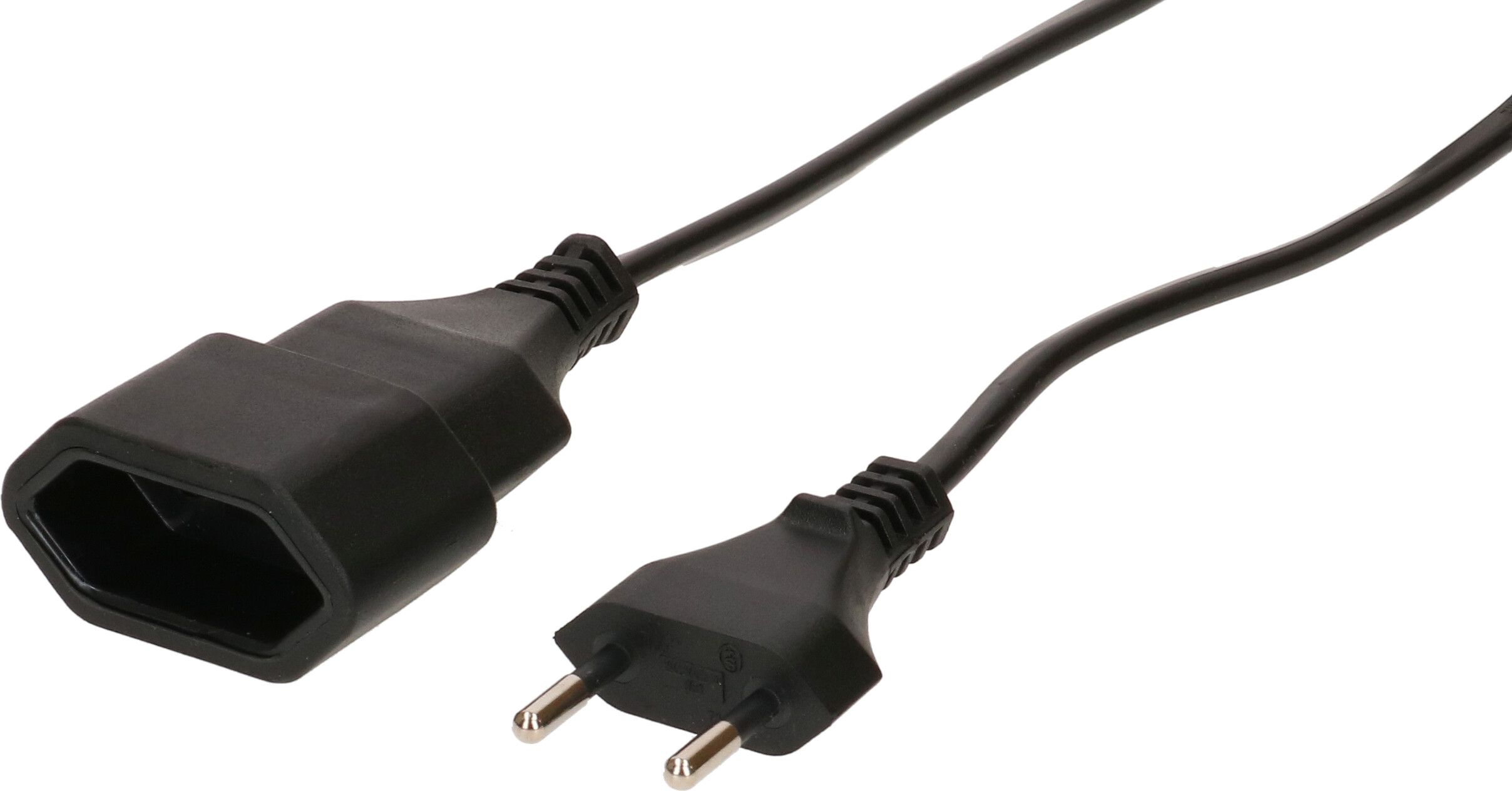 TDF-Verlängerung H05VVH2-F2X1.0 3m schwarz BS Typ 11 / Typ 11