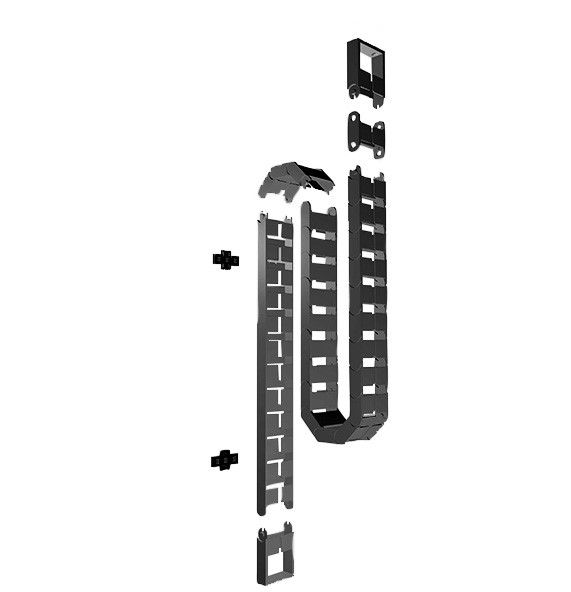 Kabelschlangen-Set 1 Qube 1.27m schwarz RAL9005 Magnet