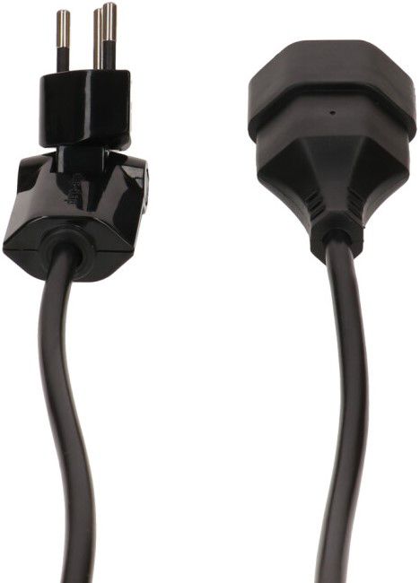 TD-Verlängerung H05VV-F3G1.0 5m sw clip-clap BS Typ 12 / Typ 13