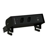 SUPRA presa multipla nero 2x tipo 13 1x USB-C 36W
