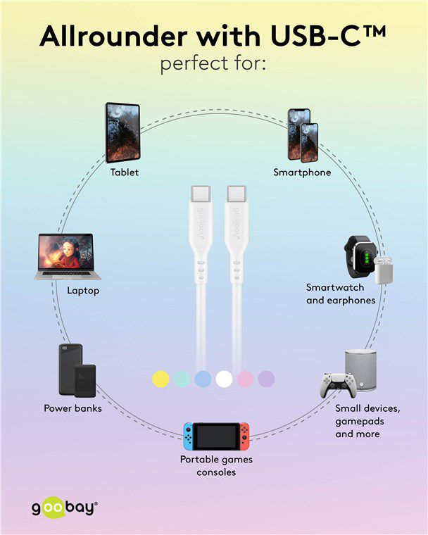 Ladekabel USB-C Silikon 1.5m pink