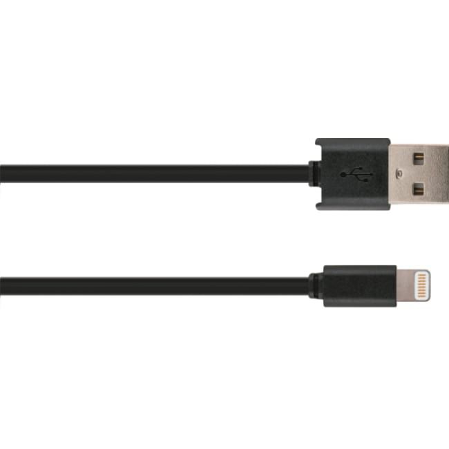 Lightning-Kabel 0.9m schwarz ausziehbar