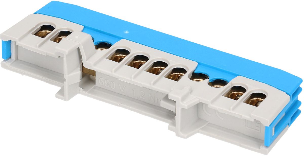 Neutralleiter-Klemme 12-polig blau